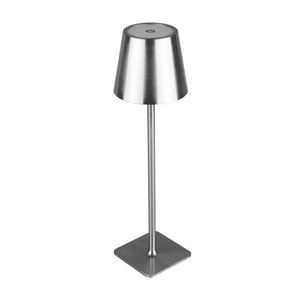 Luminária de Mesa Led Metal 3 Tons USB Elegance 38cm Prata