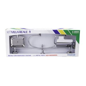 Kit Acessórios para Banheiro 5 Peças Villa Reale Cromado