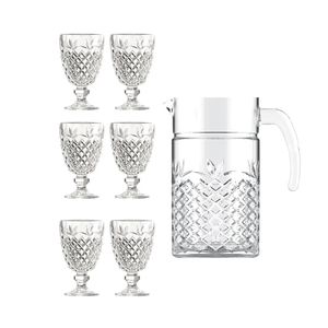 Conjunto Jarra 1,5 Litros com 06 Taças 220ml Monza