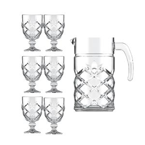 Conjunto Jarra 1,5 Litros com 06 Taças 220ml Torino