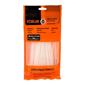 Abraçadeira Nylon 2,5mm x 140mm Branca com 100 Unidades Abraçadeira Nylon 2,5mm x 140mm Branca com 100 Unidades