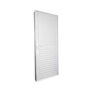 Porta Veneziana Laminada Standard 75x215 Requadro 12cm Direita Branca
