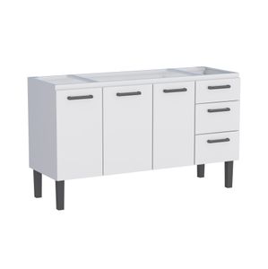 Gabinete de Cozinha Aço Atena 150 cm Branco