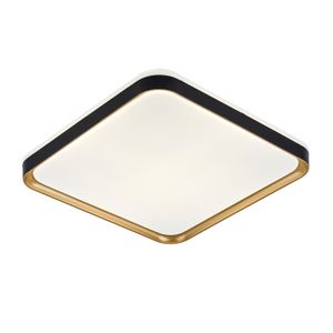 Plafon LED Toronto Quadrado 24w 30cm com 3 Temperaturas Preto/dourado Hevvy Plafon LED Toronto Quadrado 24w 30cm com 3 Temperaturas Preto/dourado Hevvy