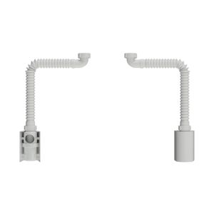 Sifão Sanfonado Universal Copo de Parede Redondo Branco Astra SSUCP/R