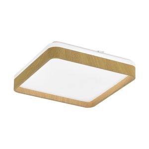 Plafon LED Duetto Quadrado 48 cm 48W Amadeirado