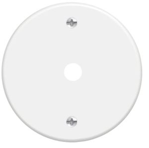 Placa Redonda 3 Poledagas com 1 Furo 6mm F6 Blanc