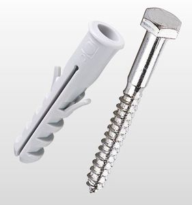 Bucha Nylon com Anel com Parafuso 8mm Rosca Soberba com 2 Unidades Bucha Nylon com Anel com Parafuso 8mm Rosca Soberba com 2 Unidades