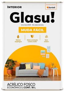 Tinta Acrílica Fosco Muda Fácil 18 Litros Branco Gelo Tinta Acrílica Fosco Muda Fácil 18 Litros Branco Gelo