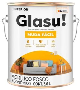 Tinta Acrílica Fosco Muda Fácil 3,6 Litros Branco Neve Tinta Acrílica Fosco Muda Fácil 3,6 Litros Branco Neve
