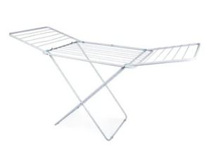 Varal de Chão em Aço Maxi com Abas Branco Varal de Chão em Aço Maxi com Abas Branco
