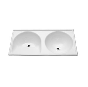 Tanque Duplo Decoralita Branco 102x50