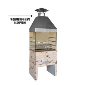Churrasqueira 05 Mesclada Revestida com Vidro e Inox