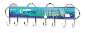 Cabide 8 Ganchos Cromado