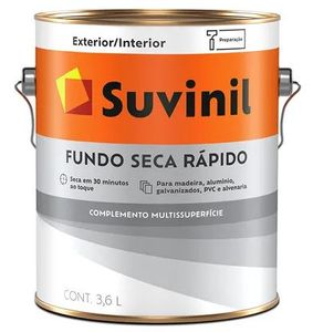 Fundo Fosco Seca Rapido B DAgua 3,6 Litros Branco Fundo Fosco Seca Rapido B DAgua 3,6 Litros Branco