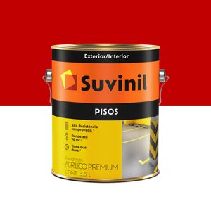 Tinta Fosco Para Piso 3,6 Litros Vermelho Demarcação Tinta Fosco Para Piso 3,6 Litros Vermelho Demarcação