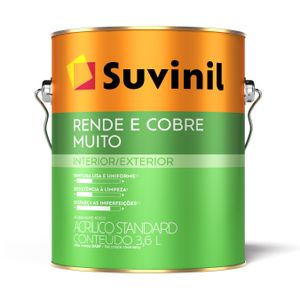 Tinta Acrílica Fosco Exterior e Interior Rende Cobre Muito 3,6 Litros Branco Neve Tinta Acrílica Fosco Exterior e Interior Rende Cobre Muito 3,6 Litros Branco Neve