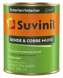 Tinta Acrílica Fosco Exterior e Interior Rende e Cobre Muito 0,9 Litros Branco Neve Tinta Acrílica Fosco Exterior e Interior Rende e Cobre Muito 0,9 Litros Branco Neve
