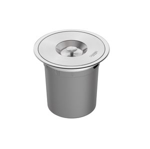 Lixeira de Embutir Clean Round em Aço Inox com Balde Plástico 5 L