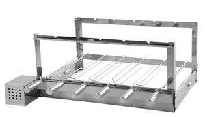 Kit Giratório 6 Espetos Aço Inox 430