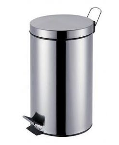 Lixeira Agata Aço Inox 12 Litros com  Pedal