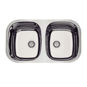 Cuba de Embutir Isis 2C 34 BL em Aço Inox Alto Brilho 77x45 cm