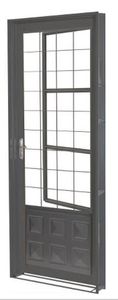 Porta Standard Social com Grade Quadriculada e Postigo 84 x 215 cm Esquerda