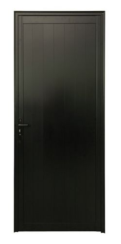 Porta Lambri Nobre com Puxador Reto 80x215 Black Direito