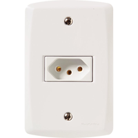 Conjunto 4x2 com 1 Tomada 2P+T 20 A 250V Lux2 Branco - Tramontina