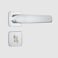 Fechadura 823/09 Acabamento Cromado Roseta Quadrada de Aço Inox - Stam