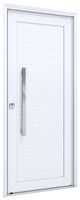 Porta Giro Lambri de Alumínio sem Friso com Puxador Direita 215x105cm Branca - Lucasa