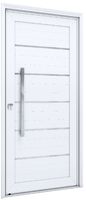 Porta Esquerda com Lambri E Puxador Eccellente 215x105cm Branca - Lucasa