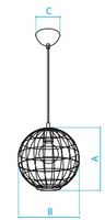 Pendente Terra Aço 1xE27 BlacK - Avant Pendente Terra Aço 1xE27 BlacK - Avant