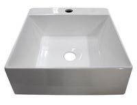 Cuba para Banheiro em Mármore Sintético 35x37cm Cubo Branco - Cozimax