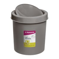 Lixeira Plástica Basculante Multiuso de 4,3L Cinza - Atlas