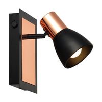 Spot Noir Direcionável 1x E27 Preto Fosco Cobre Brilho - Avant