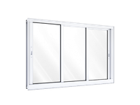 Janela de Alumínio de Correr 120x150cm 3 Folhas Alumínio Branco - Lucasa