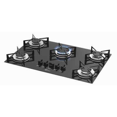 Cooktop Fischer 5 Bocas em Vidro Preto