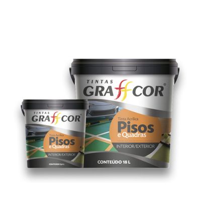 Tinta Fosca Piso Graffcor Cinza Chumbo 3,6LT