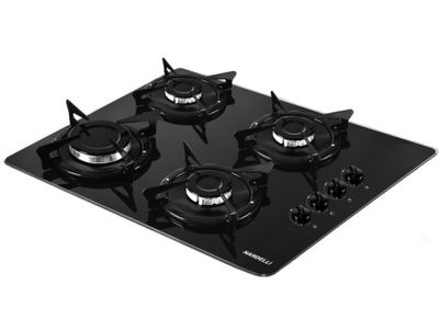 Cooktop 4 Bocas Em Vidro Preto