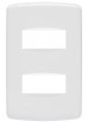 Placa Iriel Duale Up 2postos 4x2cm Distanciado