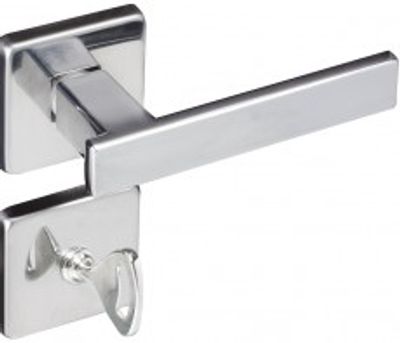 Fechadura Banheiro Concept Roseta Quadrada Cromado