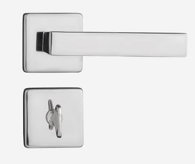 Fechadura Banheiro Concept Roseta Quadrada Cromado