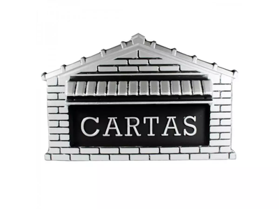Caixa De Correio Para Muro Prata 30x25x12cm