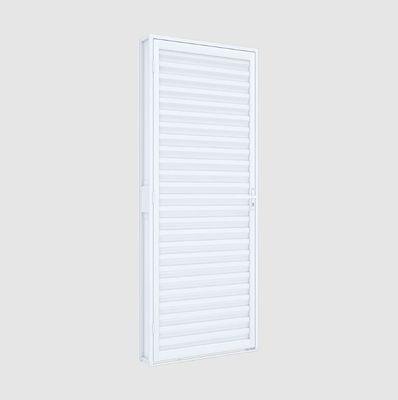 Porta Aço Laminada Veneziana De Giro 215x70cm Esquerda Branca Porta Aço Laminada Veneziana De Giro 215x70cm Esquerda Branca