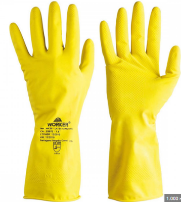 Luva Banhada Látex Natural Verde G