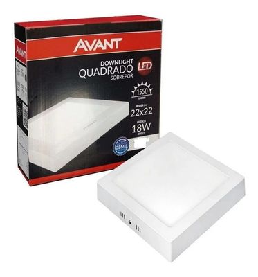 Painel Led De Sobrepor 22x22cm 18w 6500k