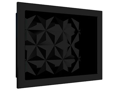 Nicho P/ Banheiro Mármore Sintetico Triângulo 40x30x10cm Preto