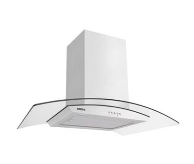 Coifa Inox New Vetro Ilha Isla Vidro 90cm