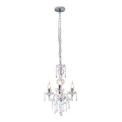 Lustre em Cristal France 3 Braços Transparente 3xE-14